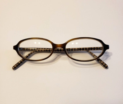 Kate Spade Tortoiseshell Oval Eyeglasses Lucite Brown Cream 