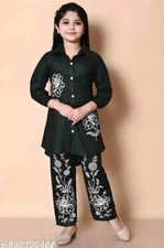 Girls Stylish Long Sleeves Kurta Set BEAUTIFUL TOP  PANT printed Co-ord Set