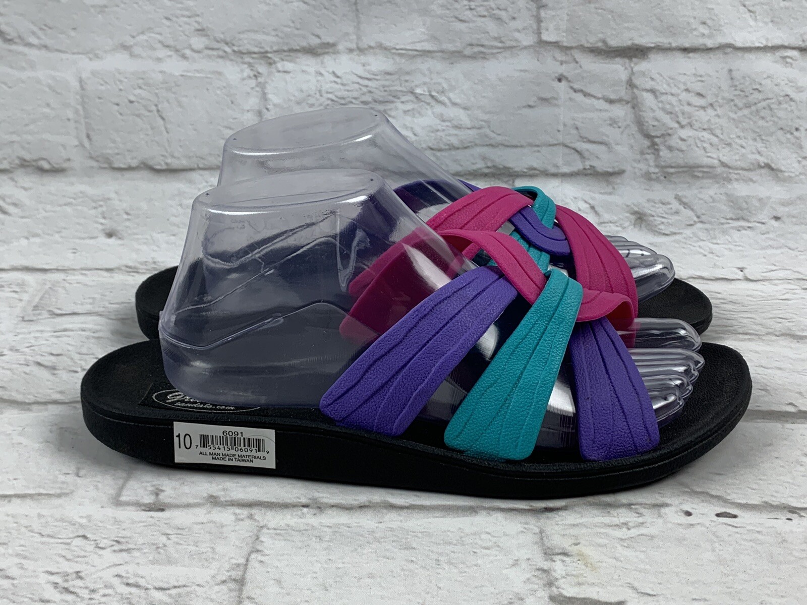 APL Sandali slip on da donna multicolore Grandco taglia 10 materiali artificiali Taiwan