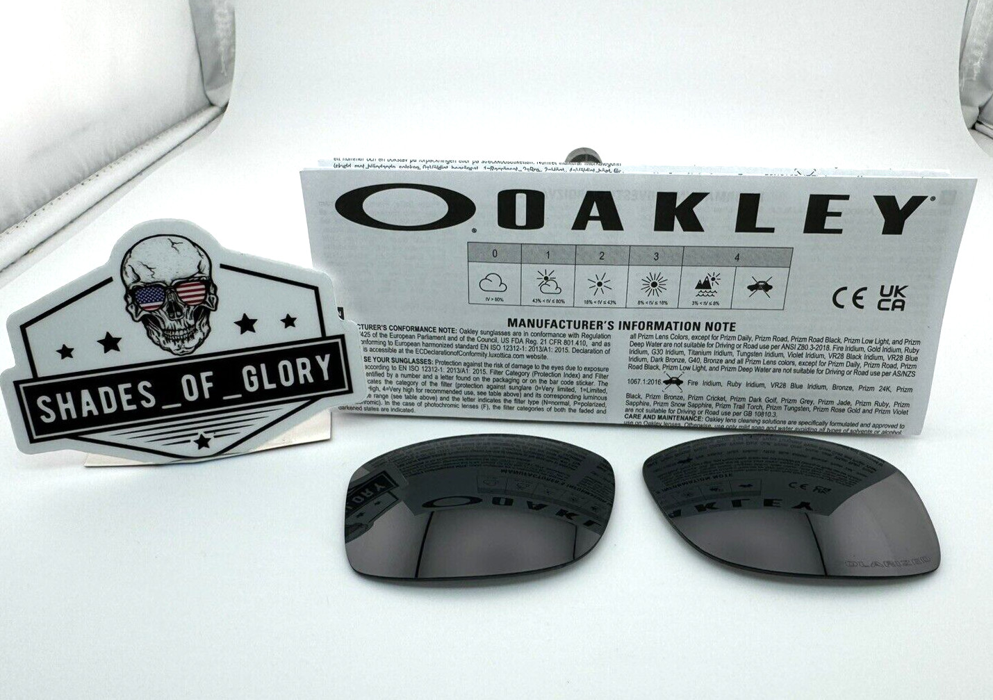 OAKLEY JUPITER SQUARED BLACK IRIDIUM POLARIZED AUTHENTIC REPLACEMENT LENSES 9135