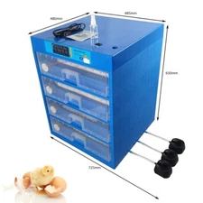 110V Single Power Supply Auto Drawer Type Incubator 256 Eggs Chicken Hatcher 80W