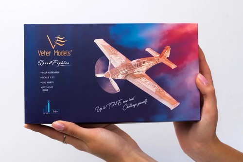 Rompecabezas 3D mecánico de madera y plástico modelos veterinarios avión de combate de velocidad - Imagen 11 de 12