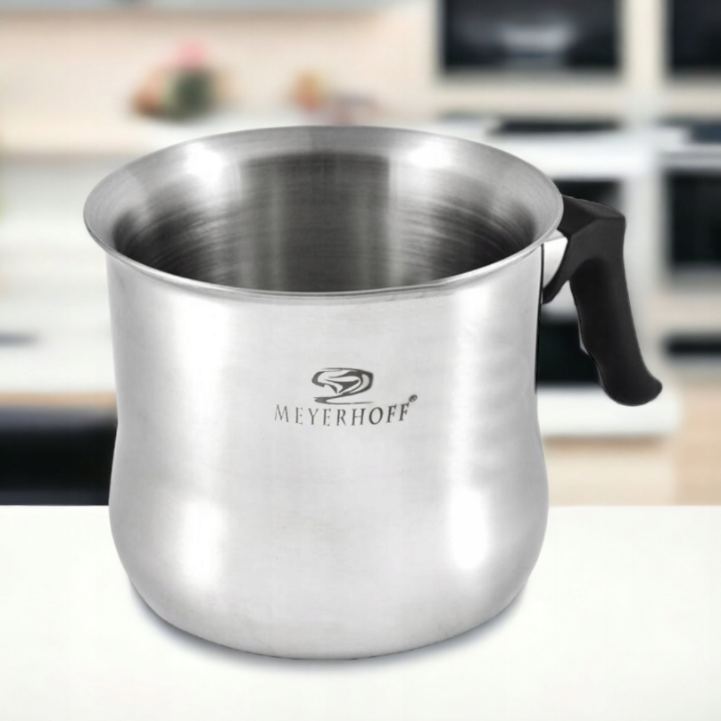 Milchtopf Edelstahl 300ml - Kleiner Kochtopf Mit Holzgriff Für Alle Herdarten
