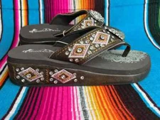 MONTANA WEST ~ BLING ~ CONCHO ~ FLIP FLOPS