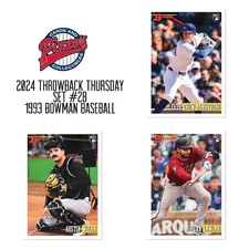 2024 Throwback Thursday Set #28 - 1993 Bowman Baseball PCA Lawlar Wells In Hand