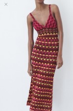 Zara Knit Dress Multi Colored Small
