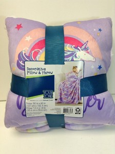 unicorn throw pillow