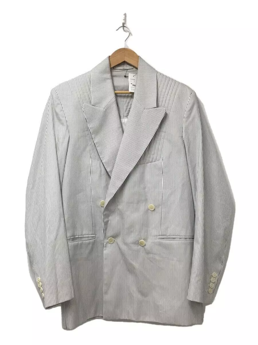 HED MAYNER 20SS tailored jacket M white cotton stripes