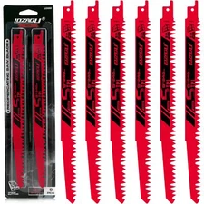 9-Inch Wood Pruning Reciprocating Saw Blades, 6-Piece, 5TPI Wood Saw Blades