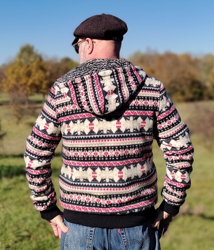 Holzfällerhoodie Gr L Holzfällerjacke Westernjacke Ethno Navajo Vintage Retro US - Bild 3 von 10