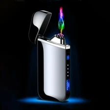 New USB Electric Lighter Finger Print Touch Fire Electronic Plasma Windproof