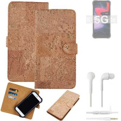 FÜR UMIDIGI Bison GT2 5G + EARPHONES HÜLLE TASCHE KORK CORK ETTUI SCHUTZ COVER