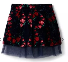 Janie and Jack Holiday Concert Rose Velvet Tulle Skirt Girls Size 18 To 24 Month