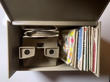 Sawyer's View-master Viewer w/library chest and many reels late60's accessories