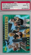 2000 Brett Favre PSA 10 Topps Stars PROGRESSION Montana Pennington POP 1
