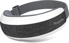 Serenelife Smart Eye Massager - Temple & Eye Mask Visor Massage System w/Heat