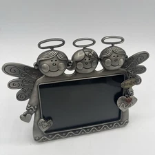 Fetco Pewter Grandkids Picture Frame, Standing 5 X 3.5, Heart Charm Accent