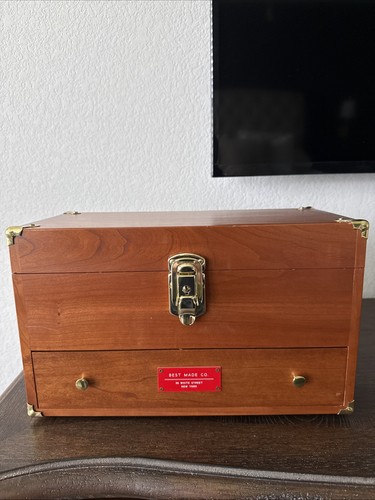 Best Made Co x H Gerstner & Sons Utility Chest Cherry Wood Tool Box USA