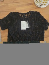 Only Spitzen SHIRT Gr. L Schwarz Neu