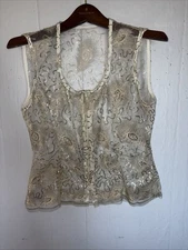 Equestrian Show Vest. Lg Women’s. Custom Hand Made. Beautifully Sequined Fabric