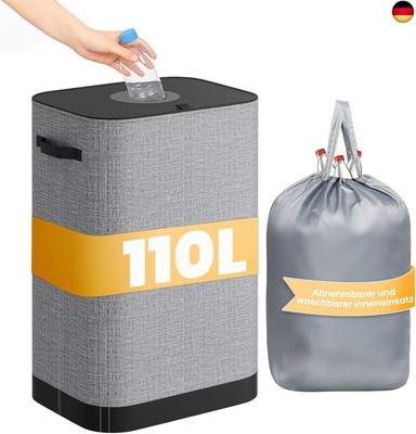 110L Pfandflaschen Sammelbehälter mit Deckel,Groß Pfandflaschen behälter mit Tr