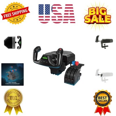 G PRO Flight Yoke System, Professional Simulation Yoke and Throttle Quadrant,...