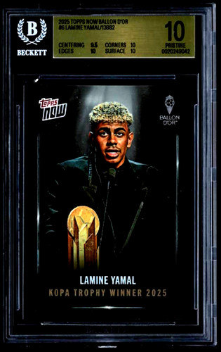 2025 Topps Now LAMINE YAMAL Ballon D'Or #6 - PRISTINE BGS 10 FC BARCELONA