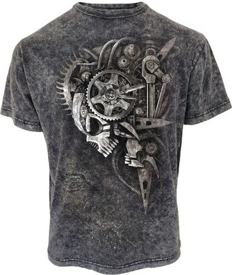 Spiral T-Shirt Herren Diesel Punk - Acid Wash T-Shirt grau