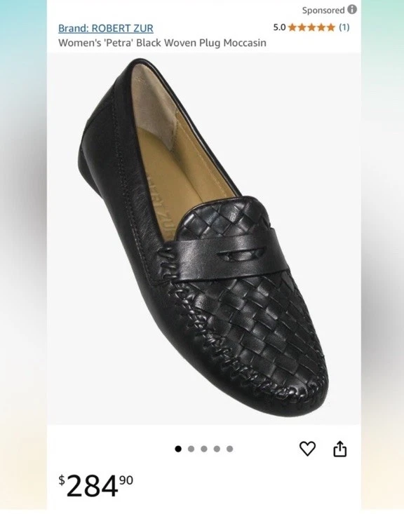 Robert Zur Dark Blue Woven Slip-Ons ROBERT ZUR Petra Loafer | Plum Bottom main image 3