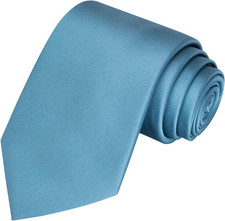 Solid Satin Tie Pure Color Necktie Mens Ties  Gift Box