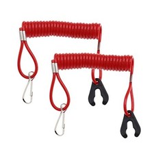 2 x Outboard Motor Engine Lanyard Kill Stop Switch Safety Cord Compatible with