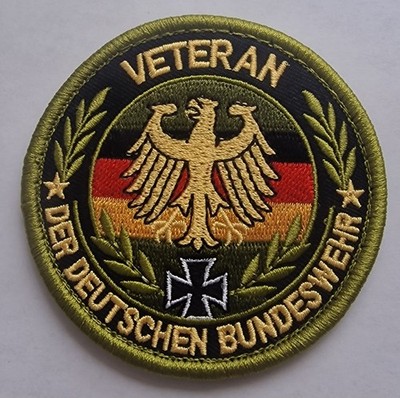 Patch Aufbügler ''Veteran Der Deutschen Bundeswehr'' 7,6 cm Gestickt