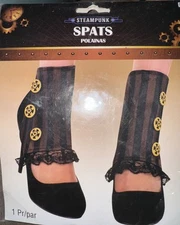Adult Women Costume Accessory STEAMPUNK SPATS Pair NEW One Size Footwear Toppers