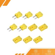 5 Set K Type Thermocouple Wire Connectors High Temperature 120 C 248 F Yellow