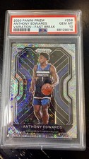 2020 Panini Prizm Anthony Edwards Rookie Variation Fast-Break #258 PSA 10