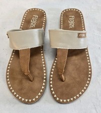 Flojos Grace Leather Women's T-Straps Sandals Flip-Flops Size 7