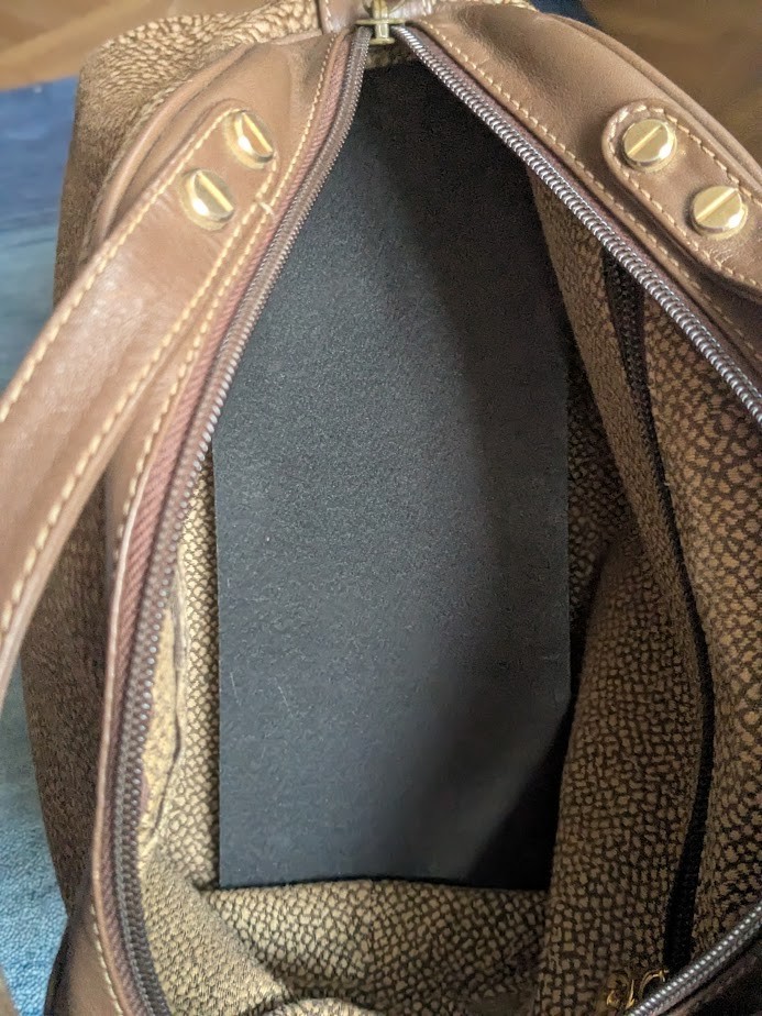 Borbonese Handbag Quail Pattern Round Style - image 21