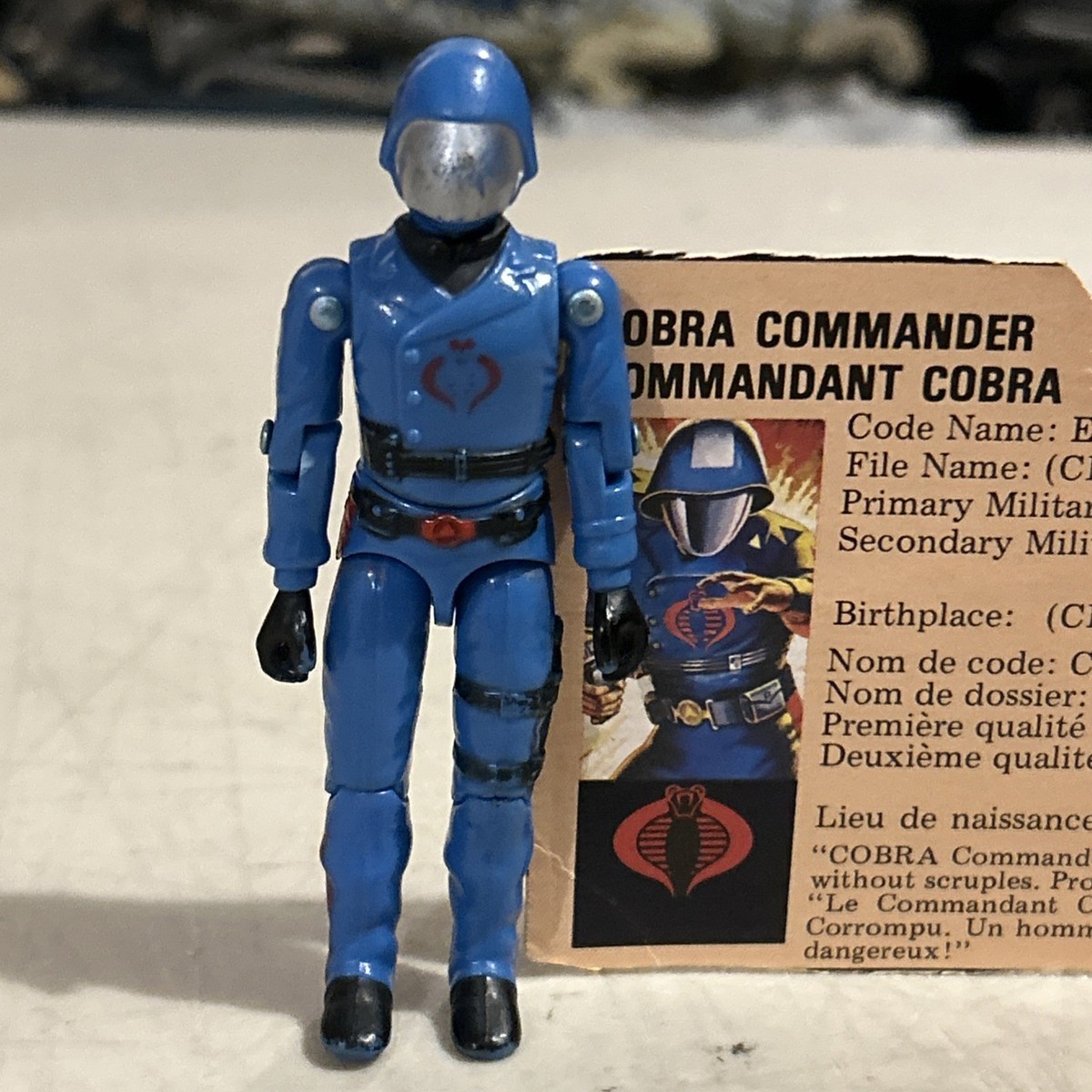 Cobra Commander Mickey Mouse Action Figure GI Joe 1982 Straight