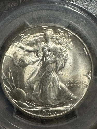 1946-d Walking Liberty Half Dollar, PCGS MS64, Free Shipping