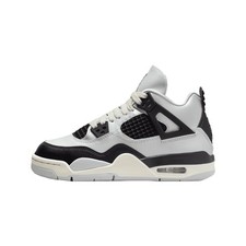 Air Jordan 4 Retro Platinum Gold Grade School Lifestyle Shoes (Pure Plati)