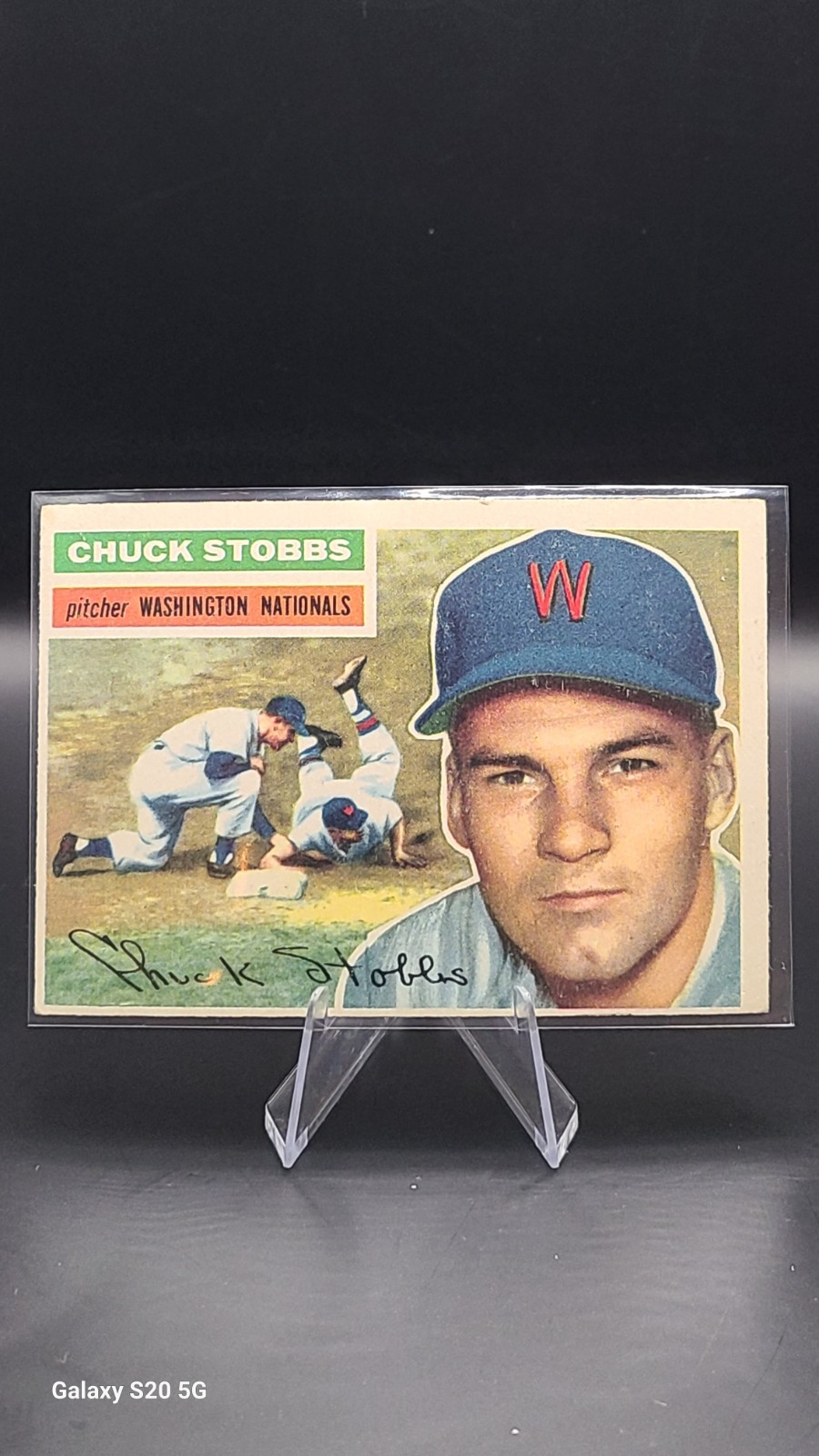 1956 Topps Chuck Stobbs Base Set #68 White Back