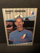 Randy Johnson Montreal Expos 1989 Fleer Baseball Rc Card
