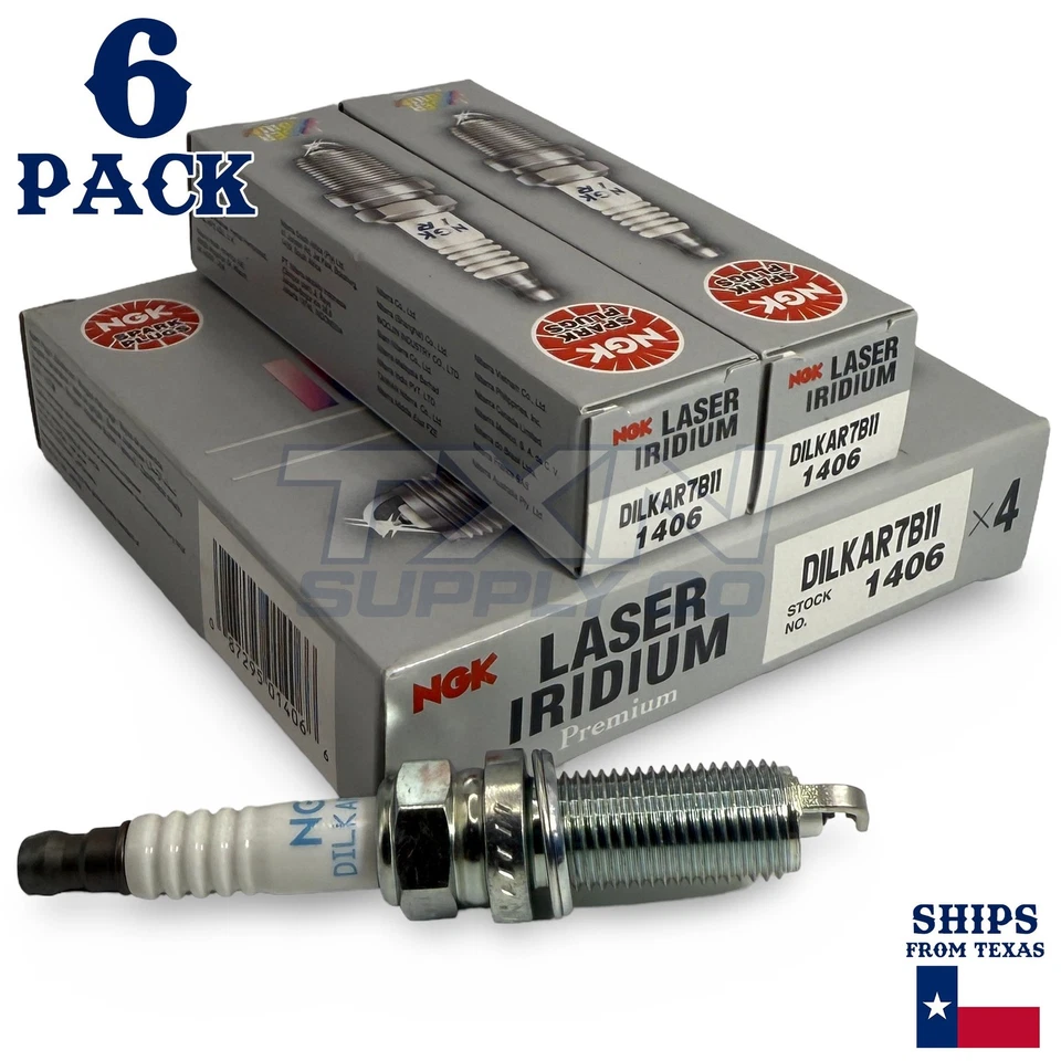 6 Pack NGK Laser Iridium Spark Plugs 2011-2014 for Nissan Quest 3.5L V6 - Image 2 of 3