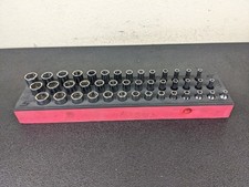 #bn598 Snap-On Tools 142STMMSYFR1 42pc 1/4" Drive 6-Point Metric Foam Socket Set