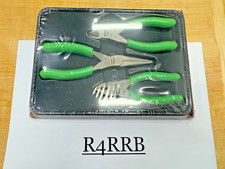 Snap-on Tools Usa New 3pc Small Green Soft Grip Mix Combo Plier Set Pl305acfg