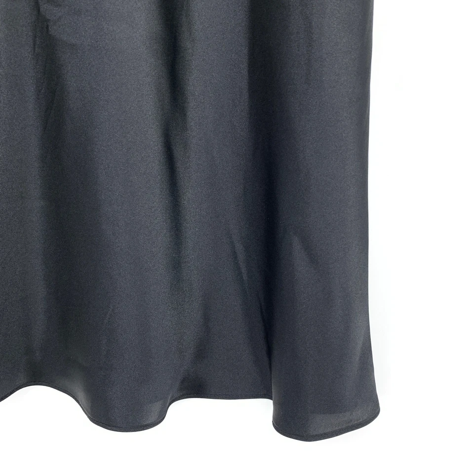 Vestido largo sin mangas Jones New York satinado para mujer talla grande negro  Foto 4 de 4