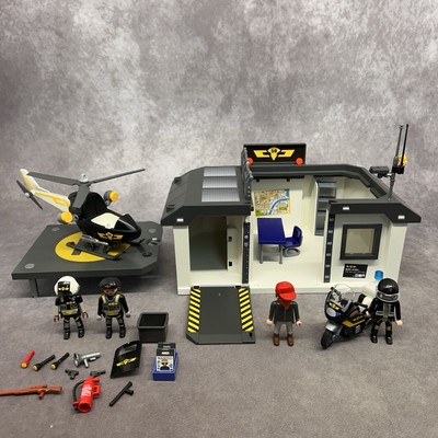 Playmobil 70338 Police Tactical Unit Headquarters- missing parts-incomplete 