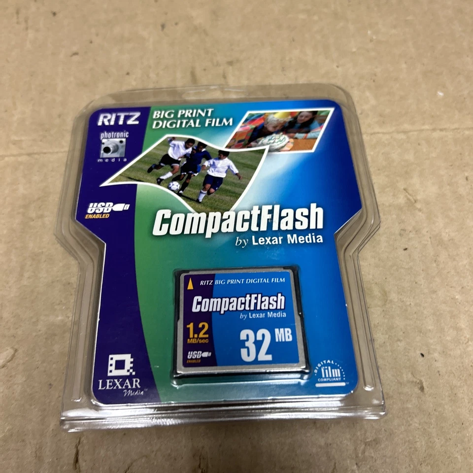 Ritz LEXAR Media Compact Flash Memory Card 32MB For Digital Camera NEW SEALED - Image 3 of 4