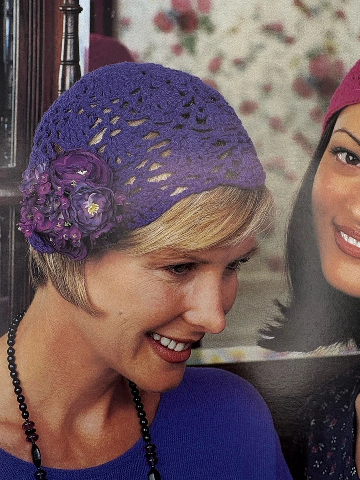 Annie’s Attic Lot Of 2 Cloches Beret Headbands Crochet Pattern Books 1991 1996 - Image 4 of 4