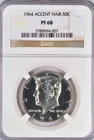 1964 Accent Hair Kennedy Half Dollar Proof NGC PF 68 PR Gem Silver Coin 50C